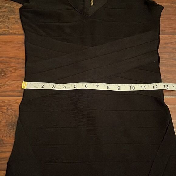 Bebe Black Cold Shoulder Bandage Dress - Picture 7 of 13
